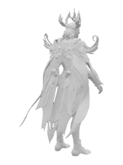 3D model for модель персонажа Jhong Li из Геншин импакс в стиле Лиги легенд