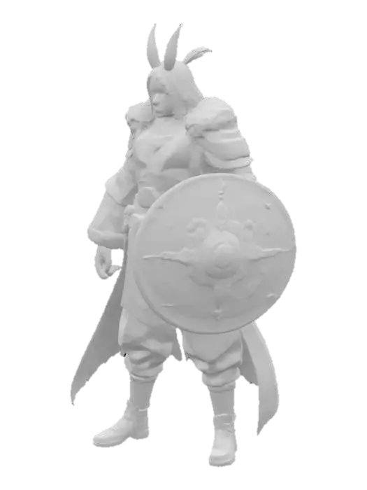 3D model for модель персонажа Jhong Li из Геншин импакс в стиле Лиги легенд
