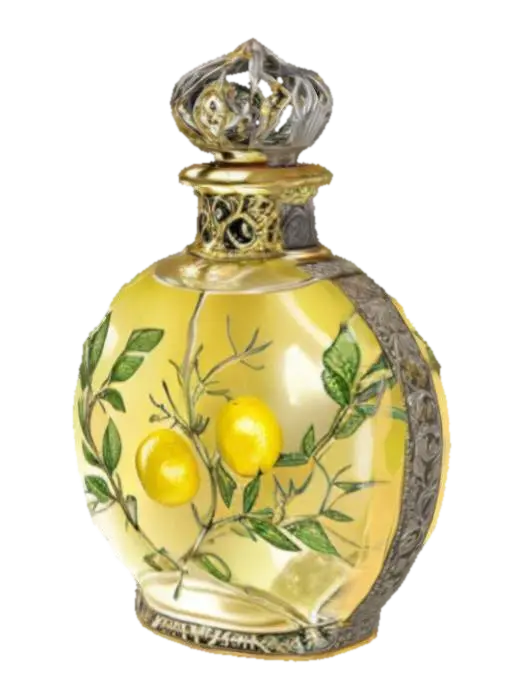 Ornate Lemon Essence Lemon Verbeena Perfume 3D model, vytvořený pomocí AI
