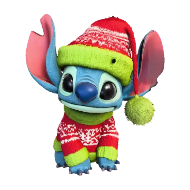 Holiday Stitch 3D model, vytvořený pomocí AI