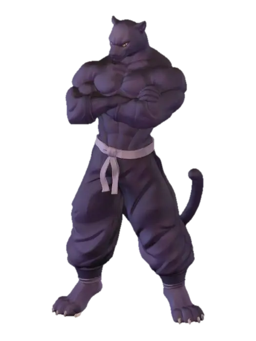 Iron Panther in a Gi - Panter 3D model, vytvořený pomocí AI