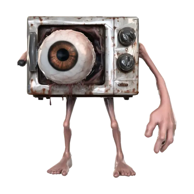 Microwave Monstrosity 3D model, vytvořený pomocí AI