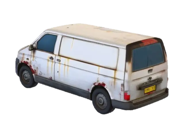 Rusty Van Model - Car 3D model, vytvořený pomocí AI