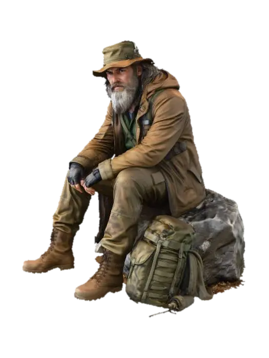 Wilderness Wanderer - Woods 3D model, vytvořený pomocí AI