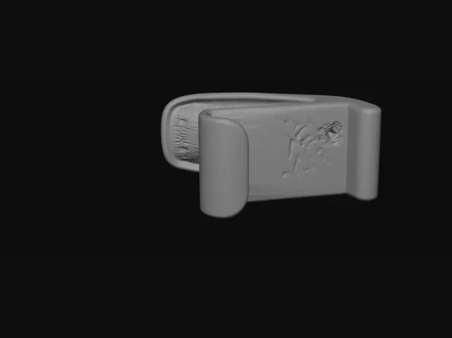 3D model for White plastic curved fragment