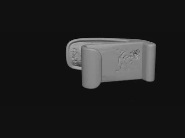 3D model for White plastic curved fragment