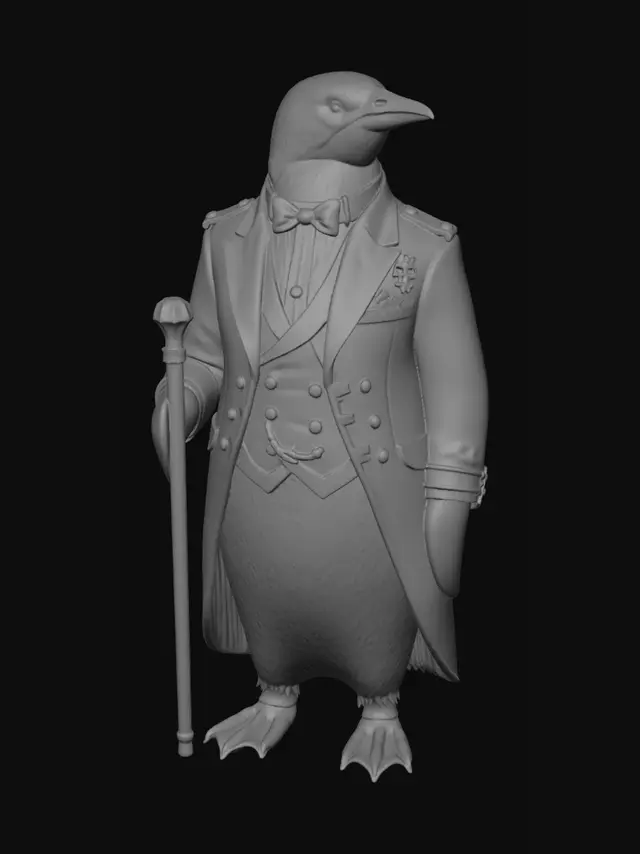 3D model for Dapper Penguin in Tuxedo