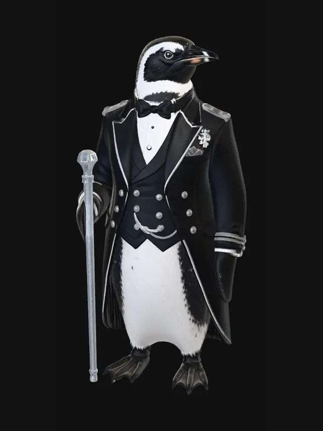 3D model for Dapper Penguin in Tuxedo