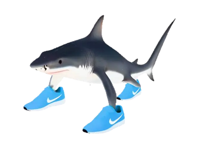 Tralala - Shark 3D model, vytvořený pomocí AI