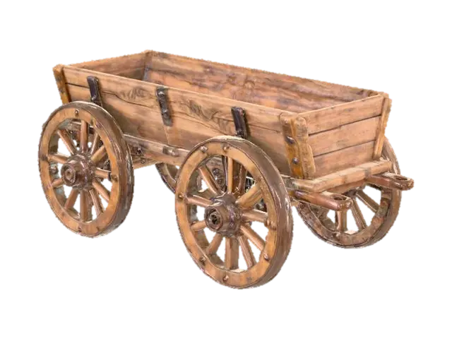 Hay Wagon - Wheel 3D model, vytvořený pomocí AI