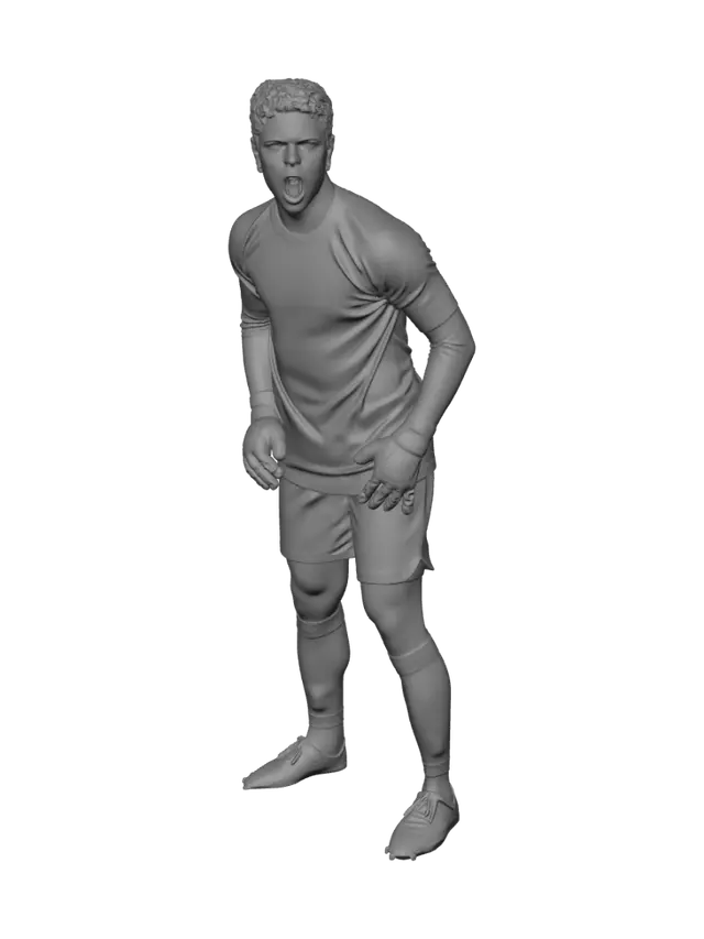 3D model for Yellow-Kit Goalkeeper Shouts on the Pitch
