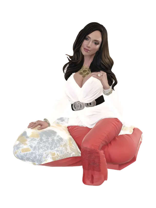 3D model for Glamour in White and Gold
