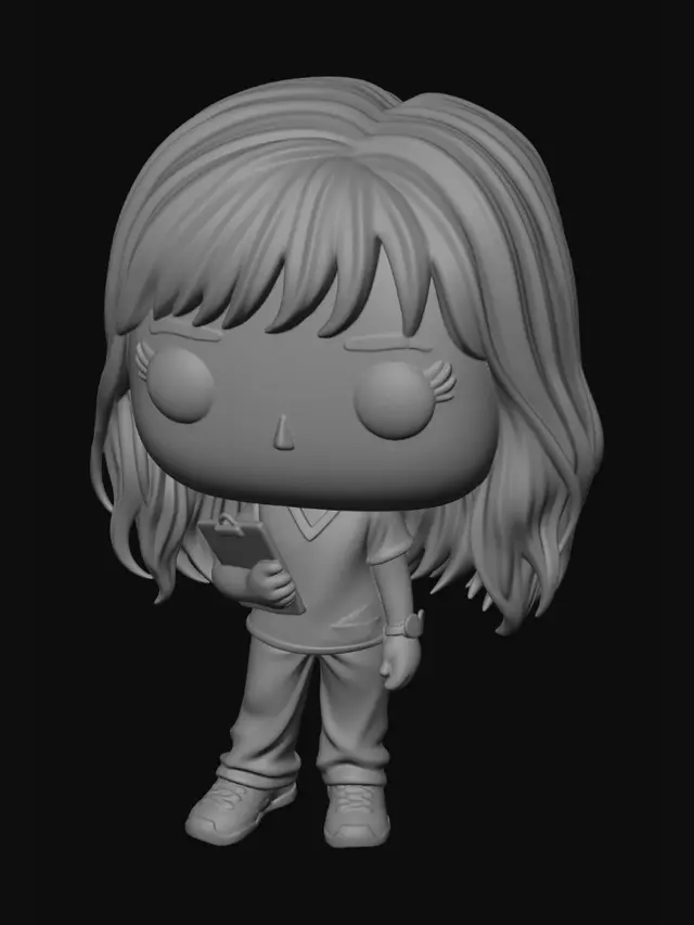 3D model for Nurse with Clipboard