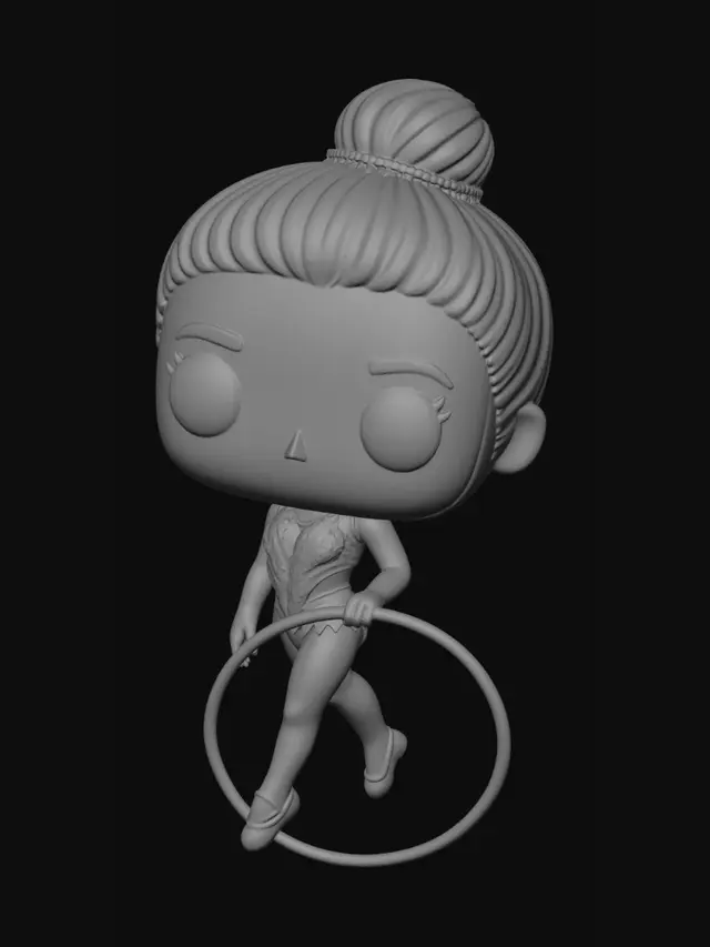 3D model for Teal Hoop Diva