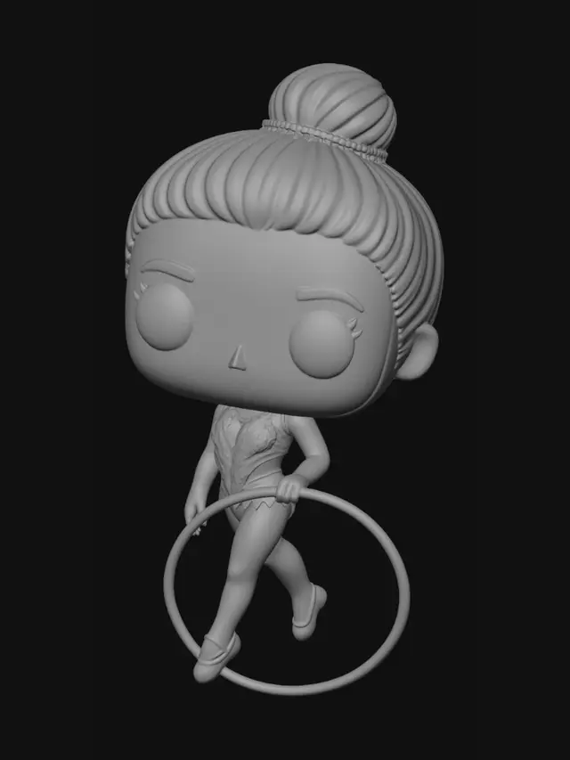 3D model for Teal Hoop Diva