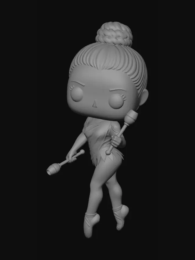 3D model for Rainbow Baton Dancer