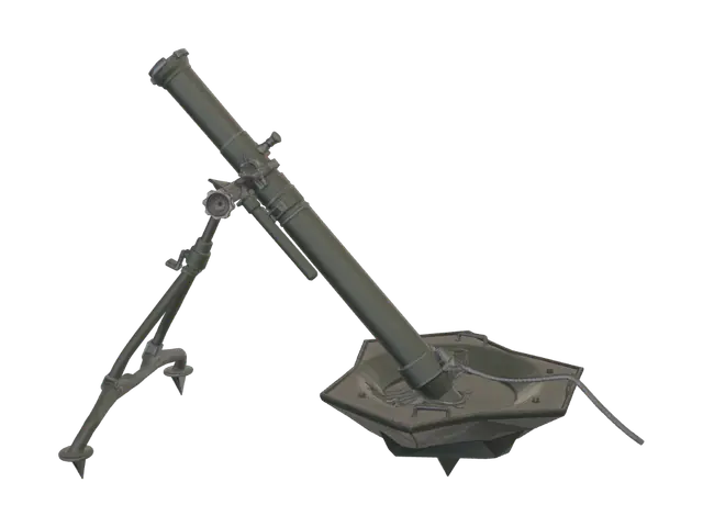 3D model for Mortar with bipod