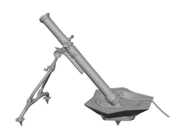 3D model for Mortar with bipod
