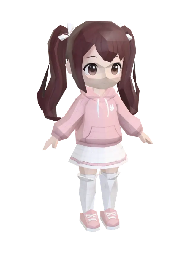 3D model for Pastel Bunny Hoodie