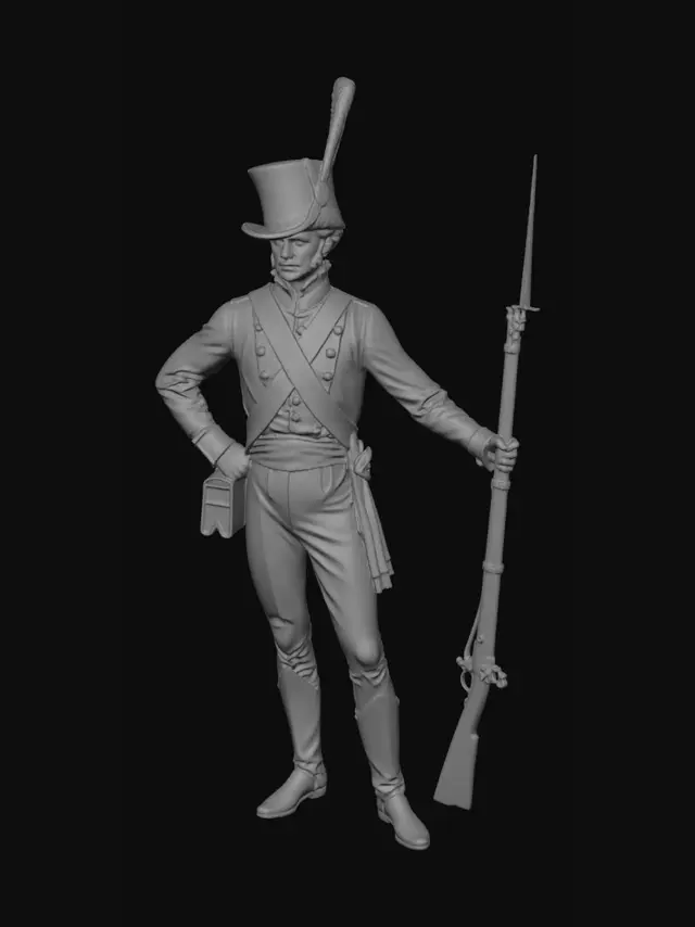 3D model for Napoleonic French Infantryman