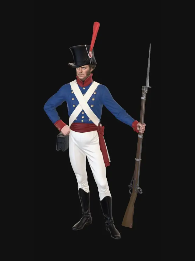 3D model for Napoleonic French Infantryman