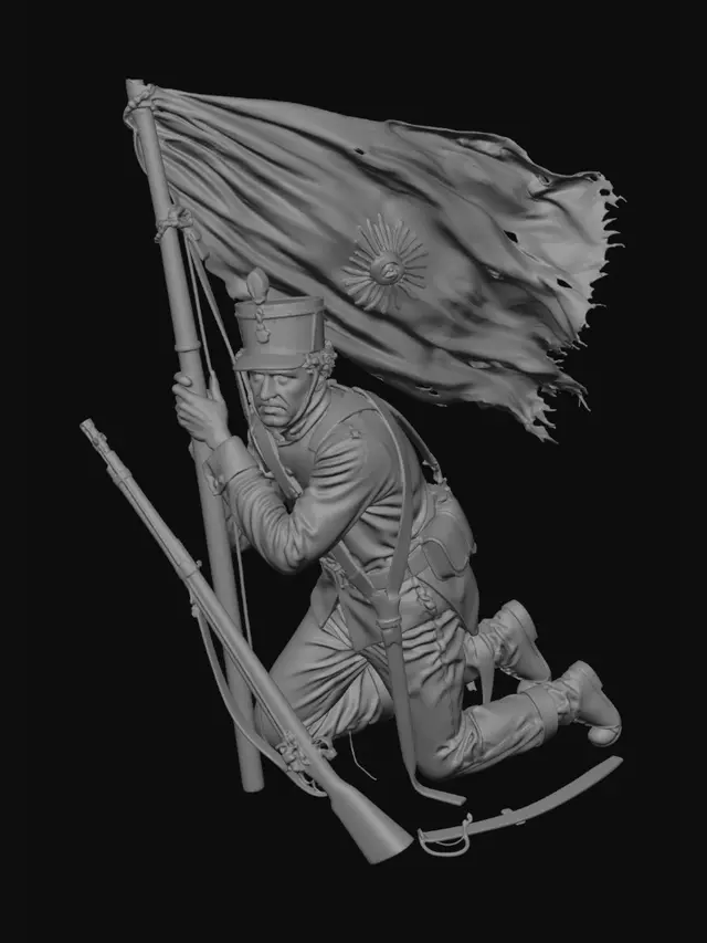 3D model for Kneeling by the Sun of May
