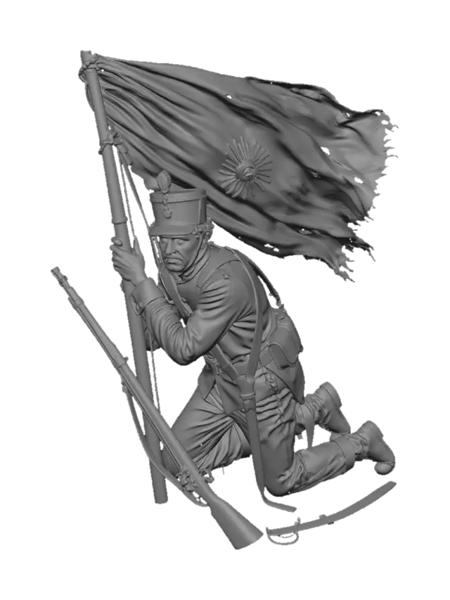 3D model for Kneeling by the Sun of May