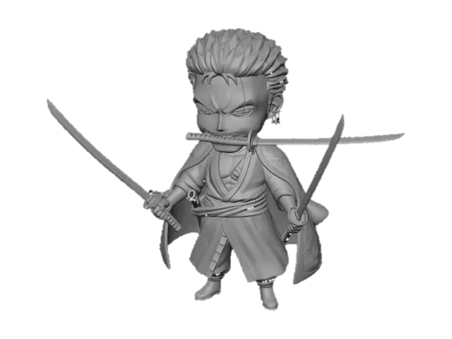 3D model for Eu irei utilizar esse modelo para criar um NPC no meu servidor de Ragnarok online 

Esse modelo tem que ser baseado no Roronoa Zoro de One Piece na saga de Wano