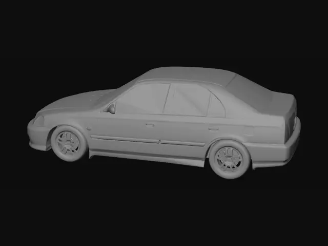 3D model for Silver Honda Civic Sedan