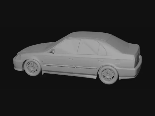 3D model for Silver Honda Civic Sedan