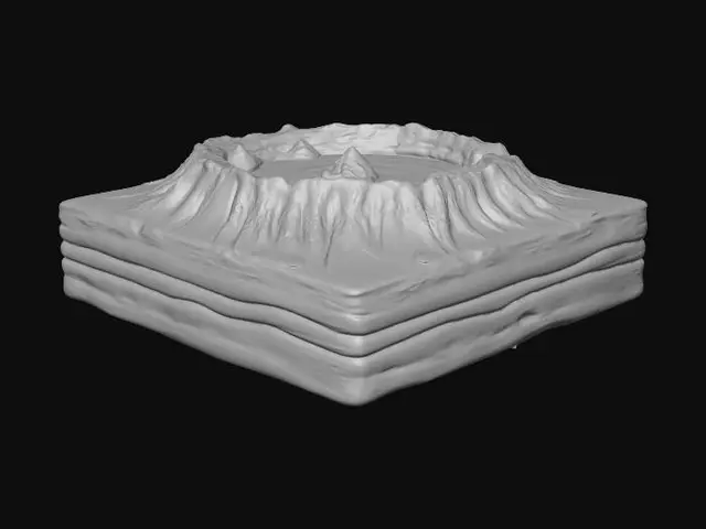 3D model for Terraced Mesa Lake