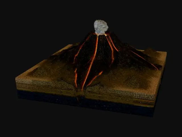 3D model for Molten Mountain Diorama