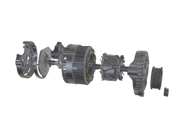 3D model for Exploded Alternator Assembly