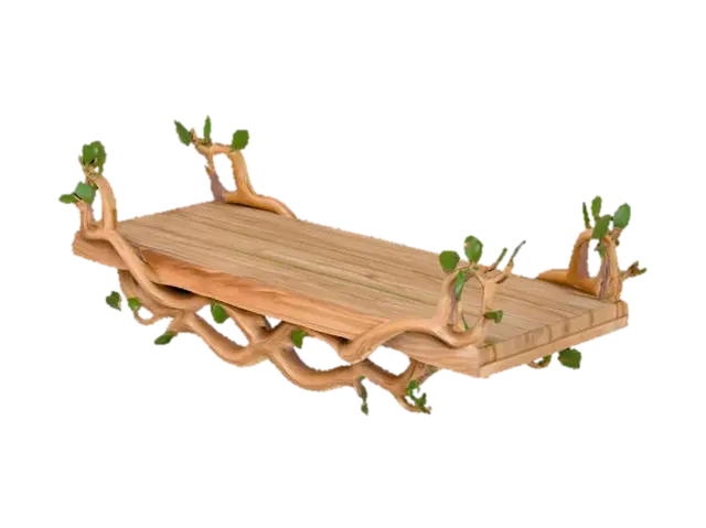 Shelf with no potions, just the shelf only 3D model, vytvořený pomocí AI