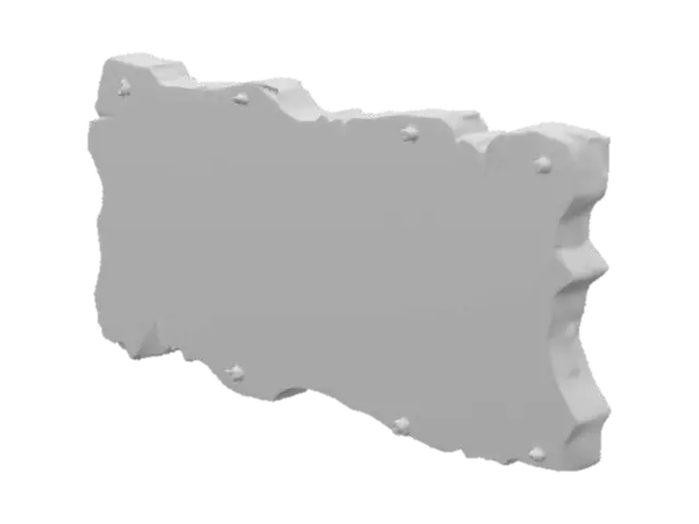 3D model for wooden sign, blank

