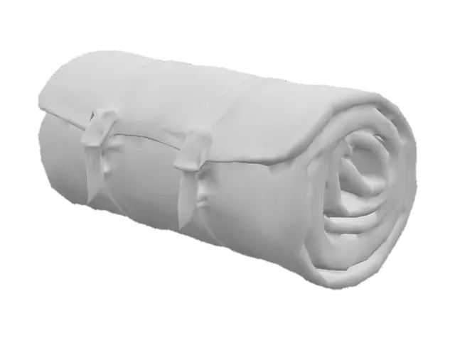 3D model for Rolled up bedroll leather

