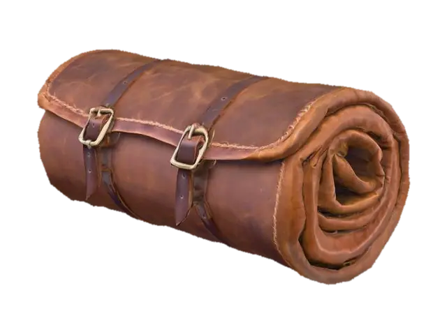3D model for Rolled up bedroll leather

