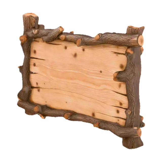 3D model for Viking wooden sign, blank
