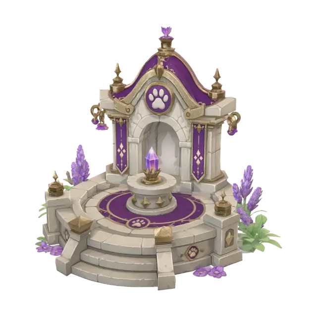 3D model for Purple Paw Shrine