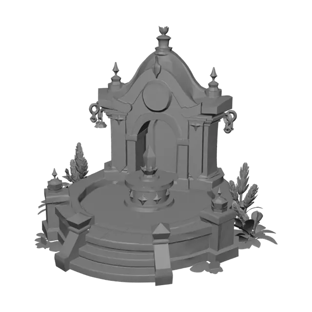 3D model for Purple Paw Shrine