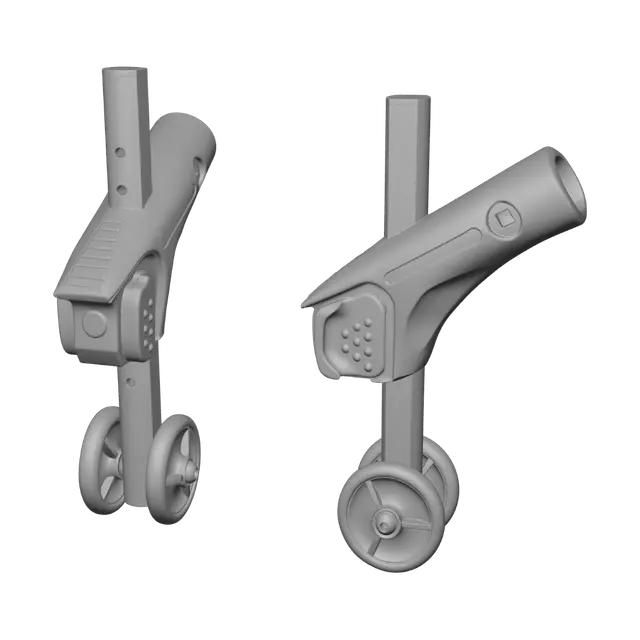 3D model for Detachable Backpack Trolley Wheels