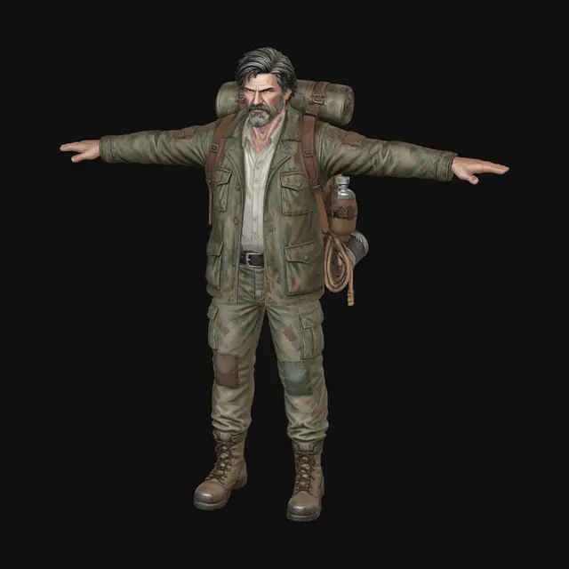 3D model for Arms Outstretched Soldier