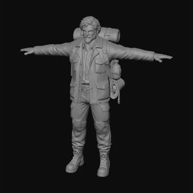 3D model for Arms Outstretched Soldier