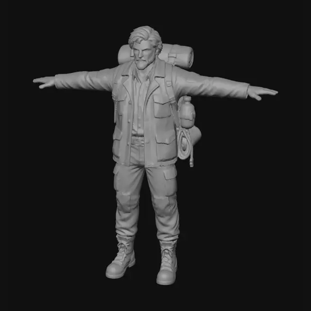 3D model for Arms Outstretched Soldier