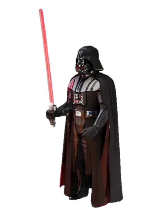star wars darth vader holding lightsaber looking epic 3D model, vytvořený pomocí AI