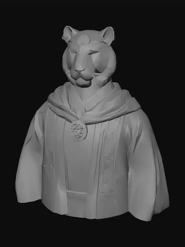 3D model for Starbound Tiger Priest