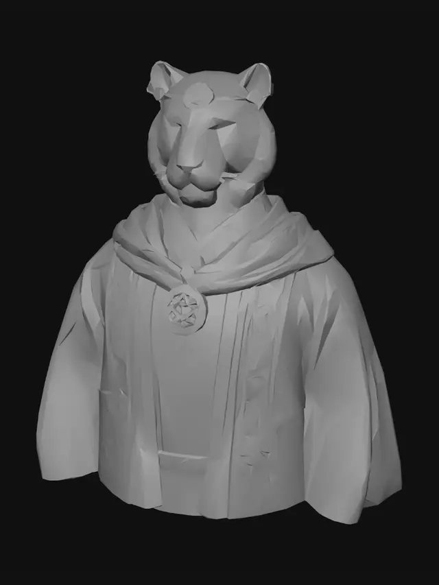 3D model for Starbound Tiger Priest