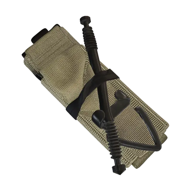 3D model for Olive Tactical Pouch with Coiled Cable