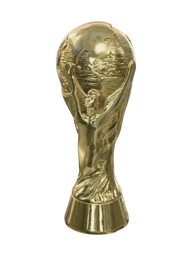 World Cup Trophy - Worldcup 3D model, vytvořený pomocí AI