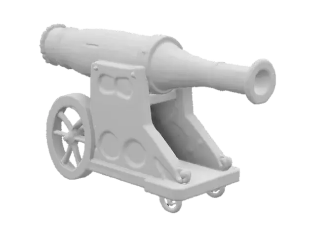 3D model for A mini cannon that fires sticky mudballs to trap foes or sabotage ships.
